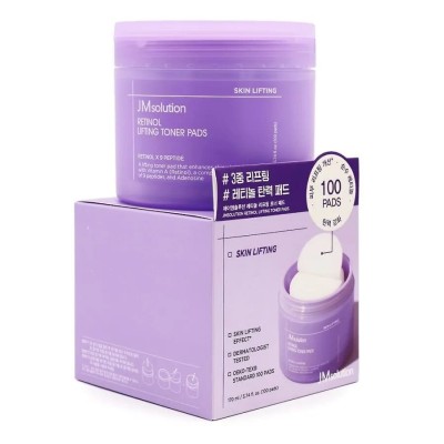Тонер-пэды для лица с ретинолом JMsolution Retinol Lifting Toner Pads, 100шт