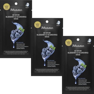 Питательная маска для лица с экстрактом черники JMsolution Be Nature Blueberry & Nourishing Mask, 24ml  