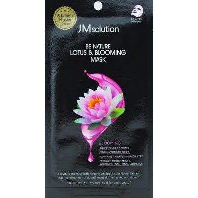 Маска для лица JMsolution Be Nature Lotus & Blooming Mask, 24ml