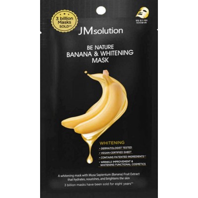 Отбеливающая маска для лица с экстрактом банана JMsolution Be Nature Banana & Whitening Mask, 24ml 