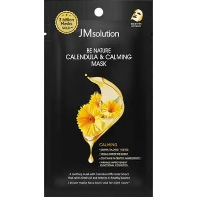 Успокаивающая маска для лица с экстрактом календулы JMsolution Be Nature Calendula & Calming Mask, 24ml