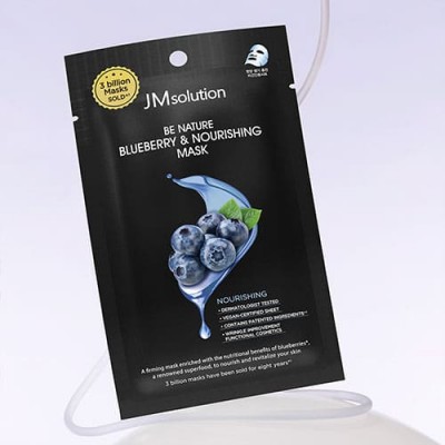 Питательная маска для лица с экстрактом черники JMsolution Be Nature Blueberry & Nourishing Mask, 24ml  