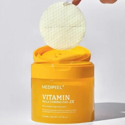 Тонізуючі вітамінні педи для обличчя Medi-Peel Vitamin Mela Toning Pad 2x, 50шт