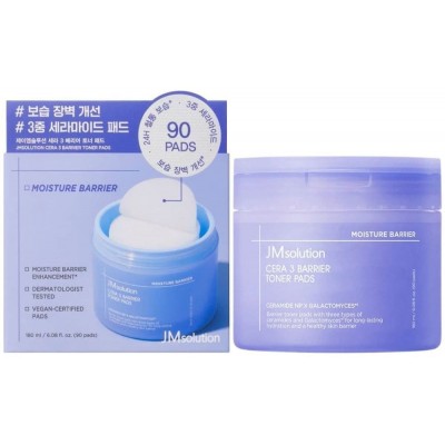Тонер-пэды для укрепления барьера кожи JMsolution Cera 3 Barrier Toner Pads, 100шт