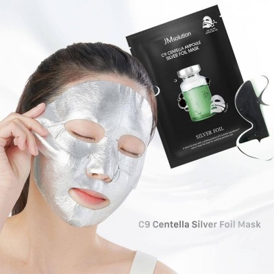 Ампульна маска для обличчя з центеллою азіатською JMsolution C9 Centella Ampoule Silver Foil Mask, 35ml