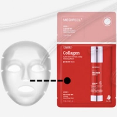 Двухэтапный набор средств для лица с коллагеном и микроиглами Medi-Peel Red Lacto Collagen 3000 Shot Serum 2 Step Mask, 1pcs