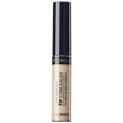 Консилер для лица The Saem Cover Perfection Tip Concealer SPF28/РА++ 01. Clear Beige, 6.5g