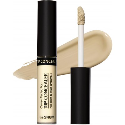 Рідкий консилер для обличчя The Saem Cover Perfection Tip Concealer SPF28/РА++ Green Beige, 6.5g