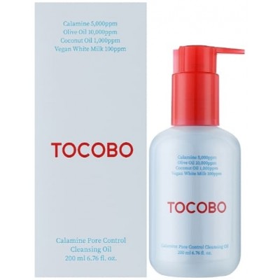 Гидрофильное масло с каламином для глубокой очистки Tocobo Calamine pore Control Cleansing Oil, 200ml