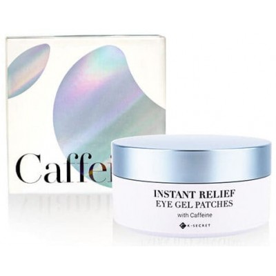 Патчи под глаза против отеков с кофеином K-Secret Instant Relief Eye Gel Patches Caffeine, 60ea