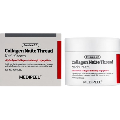 Подтягивающий пептидный крем для шеи и декольте Medi-Peel Premium 3.0 Collagen Naite Thread Neck Cream, 100ml Подтягивающий пептидный крем для шеи и декольте Medi-Peel Premium 3.0 Collagen Naite Thread Neck Cream, 100ml