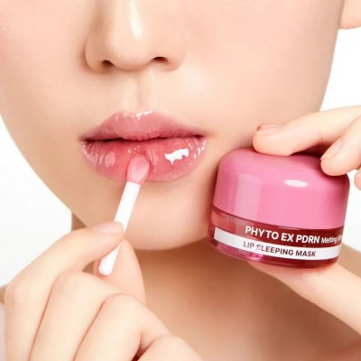 Ночная тающая маска для губ с PDRN, экзосомами и пептидами Medi-Peel Phyto EX PDRN Melting Glow Lip Sleeping Mask, 11g + кисточка для губ
