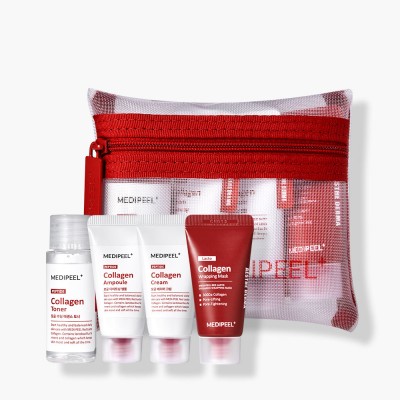 Набір мініатюр для обличчя Medi-Peel Red Lacto Collagen Skin Care Trial Kit 4pc (тонер+сировотка+крем+маска)