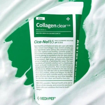 Колагенова пінка для вмивання з CICA-комплексом Medi-Peel Green Cica Collagen Clear 2.0, 300ml