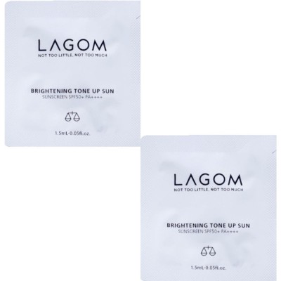 Осветляющий солнцезащитный крем с выравнивающим эффектом Lagom Brightening Tone Up Sun SPF 50+ PA++++ 1.5ml