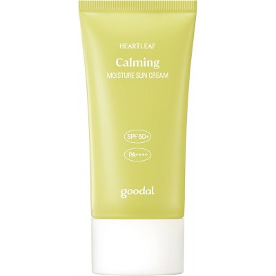 Успокаивающий увлажняющий солнцезащитный крем для лица Goodal Heartleaf Calming Moisture Sun Cream SPF 50+ PA++++ 50ml