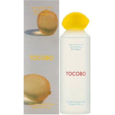 Лимонний тонер з кислотами AHA, BHA і вітаміном С Tocobo AHA BHA Lemon Toner, 150ml