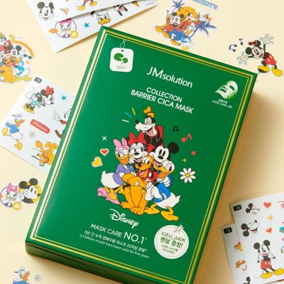 Тканинна маска для обличчя з екстрактом центелли азіатської JMsolution Disney Collection Barrier Cica Mask, 30ml