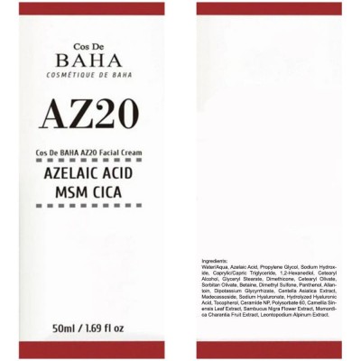 Крем для обличчя з азеліновою кислотою 20% Cos De BAHA AZ20 Facial Cream, 50ml