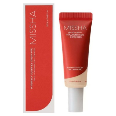 BB крем для лица Missha M Perfect Cover BB Cream Pro SPF42 PA++ №21 (светлый беж), 20ml