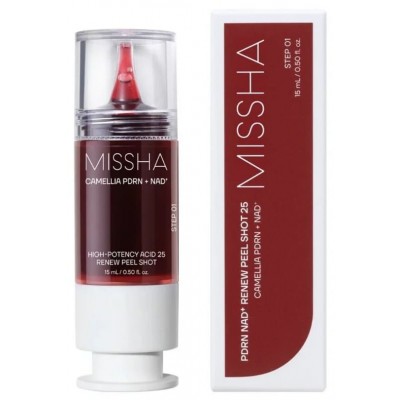 Пилинг-сыворотка для лица с полинуклеотидами Missha Camellia PDRN Nad+ Renew Peel Shot 25, 15ml