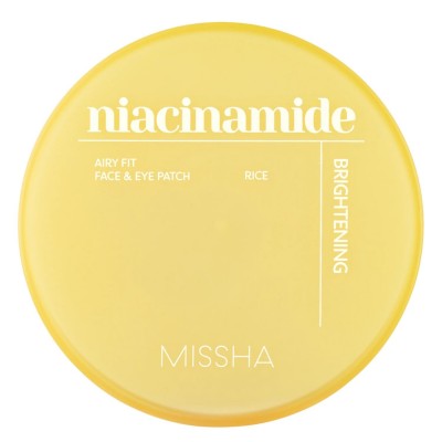 Осветляющие гидрогелевые патчи под глаза с ниацинамидом Missha Airy Fit Niacinamide Face & Eye Patch, 60шт