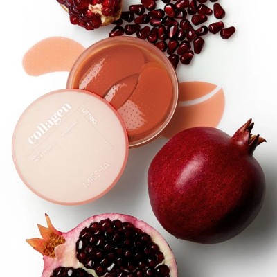 Гидрогелевые патчи под глаза с коллагеном Missha Airy Fit Collagen Face & Eye Patch, 60шт