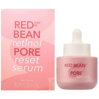 Сироватка для обличчя з ретинолом та екстрактом червоної квасолі Missha Red Bean Retinol Pore Reset Serum, 30ml
