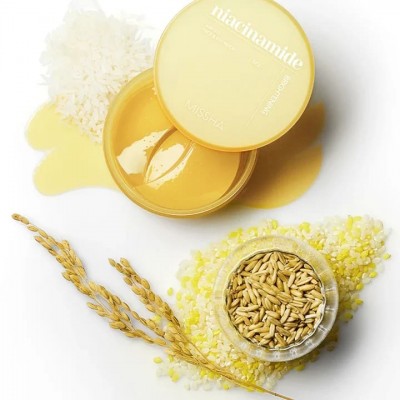 Осветляющие гидрогелевые патчи под глаза с ниацинамидом Missha Airy Fit Niacinamide Face & Eye Patch, 60шт