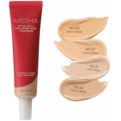 BB крем для лица Missha M Perfect Cover BB Cream Pro SPF42 PA++ №25 (теплый беж), 50ml