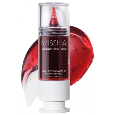 Пилинг-сыворотка для лица с полинуклеотидами Missha Camellia PDRN Nad+ Renew Peel Shot 25, 15ml