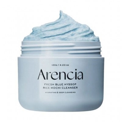 Очищающая паста для лица с глиной и рисом Arencia Fresh Blue Hyssop Rice Mochi Cleanser, 120g Очищающая паста для лица с глиной и рисом Arencia Fresh Blue Hyssop Rice Mochi Cleanser, 120g