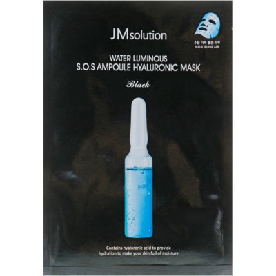 Тканинна маска для обличчя з гіалуроновою кислотою JMsolution Water Luminous S.O.S Ampoule Hyaluronic Mask 30 ml