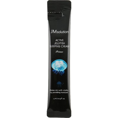 Ночной увлажняющий крем для лица с экстрактом медузы JMsolution Active Jellyfish Sleeping Cream Prime 4ml