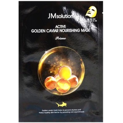 Тканинна маска для обличчя з золотом та ікрою JM Solution Active Golden Caviar Nourishing Mask Prime 30ml