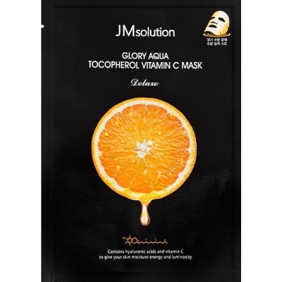 Тканинна маска для вирівнювання тону з вітаміном С JMsolution Glory Aqua Tocopherol Vitamin C Mask 30ml