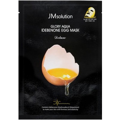 Освітлююча яєчна тканинна маска з ідебеноном JMsolution Glory Aqua Idebenone Egg Mask 30ml