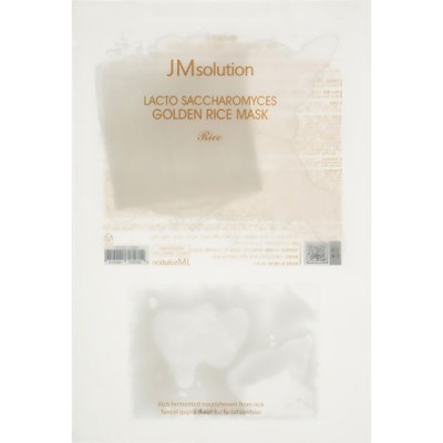 Тканинна маска для вирівнювання тону з екстрактом рису JMsolution Lacto Saccharomyces Golden Rice Mask 30ml