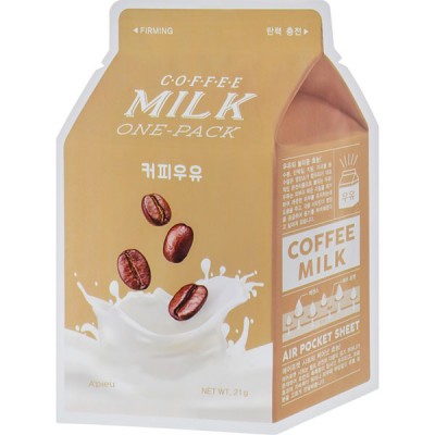 Тканинна маска для обличчя з молочними протеїнами та екстрактом кави A'Pieu Coffee Milk One-Pack 1шт