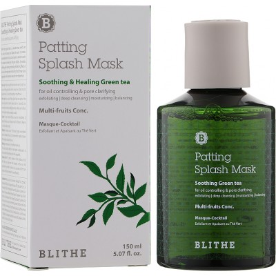 Сплеш-маска багатофункціональна заспокійлива Blithe Patting Splash Mask Soothing & Healing Green Tea 150ml