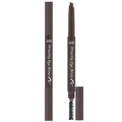 Автоматический карандаш для бровей со щеточкой Etude House Drawing Eye Brow #4 Dark Gray, темно-серый