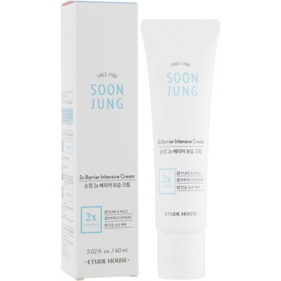 Крем для обличчя зволожуючий і заспокійливий Etude House Soon Jung 2x Barrier Intensive Cream 60 мл