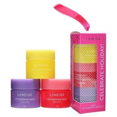 Набор мини-масок для губ ночных Laneige Mini Lip Sleeping Mask Set 3 шт*8г