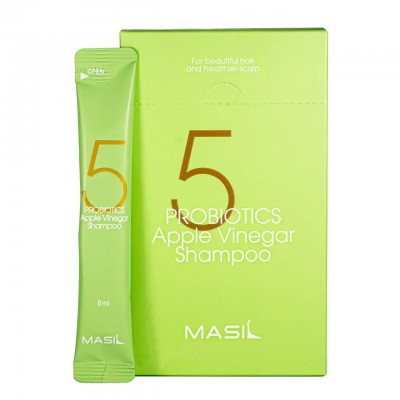 Шампунь для волосся бессульфатний з пробіотиками і яблучним оцтом Masil 5 Probiotics Apple Vinegar Shampoo 8 мл