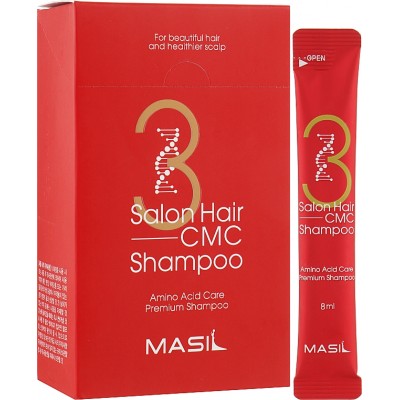 Шампунь для волосся відновлювальний з амінокислотами Masil 3 Salon Hair CMC Shampoo, 8мл