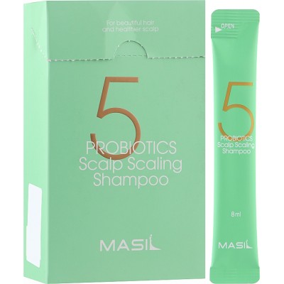 Шампунь для догляду за шкірою голови з пробіотиками Masil 5 Probiotics Scalp Scaling Shampoo 8 ml