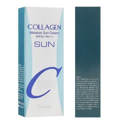 Солнцезащитный крем для лица увлажняющий с коллагеном Enough Collagen Moisture Sun Cream SPF50+/PA+++, 50 г