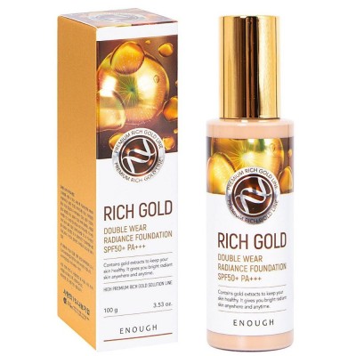 Тональный крем для лица Enough Rich Gold Double Wear Radiance Foundation SPF50+ PA+++, №21, 100 мл