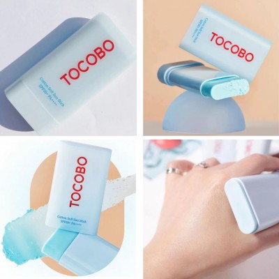 Зволожуючий сонцезахисний крем у стіку Tocobo Cotton Soft Sun Stick SPF50+ PA++++, 19g