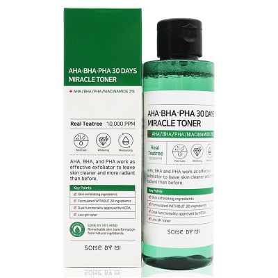 Тонер кислотний очищуючий для проблемної шкіри Some By Mi AHA BHA PHA 30 Days Miracle Toner 150ml